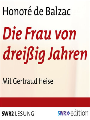 cover image of Die Frau von dreissig Jahren